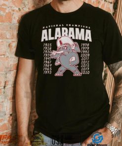 Alabama Crimson Tide Football Vintage Inspired Championship Shirt