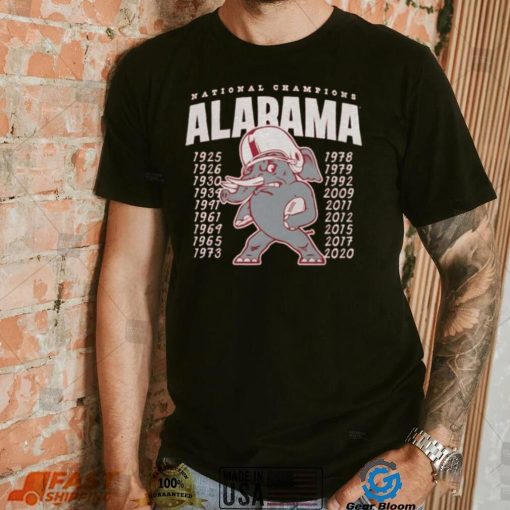 Alabama Crimson Tide Football Vintage Inspired Championship Shirt