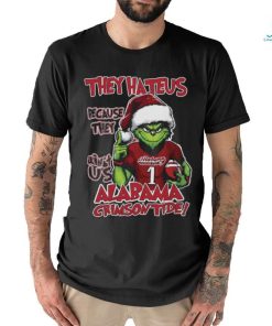 Alabama Crimson Tide Grinch They Hate Us Because Ain’t Us NCAA Football Christmas Shirt
