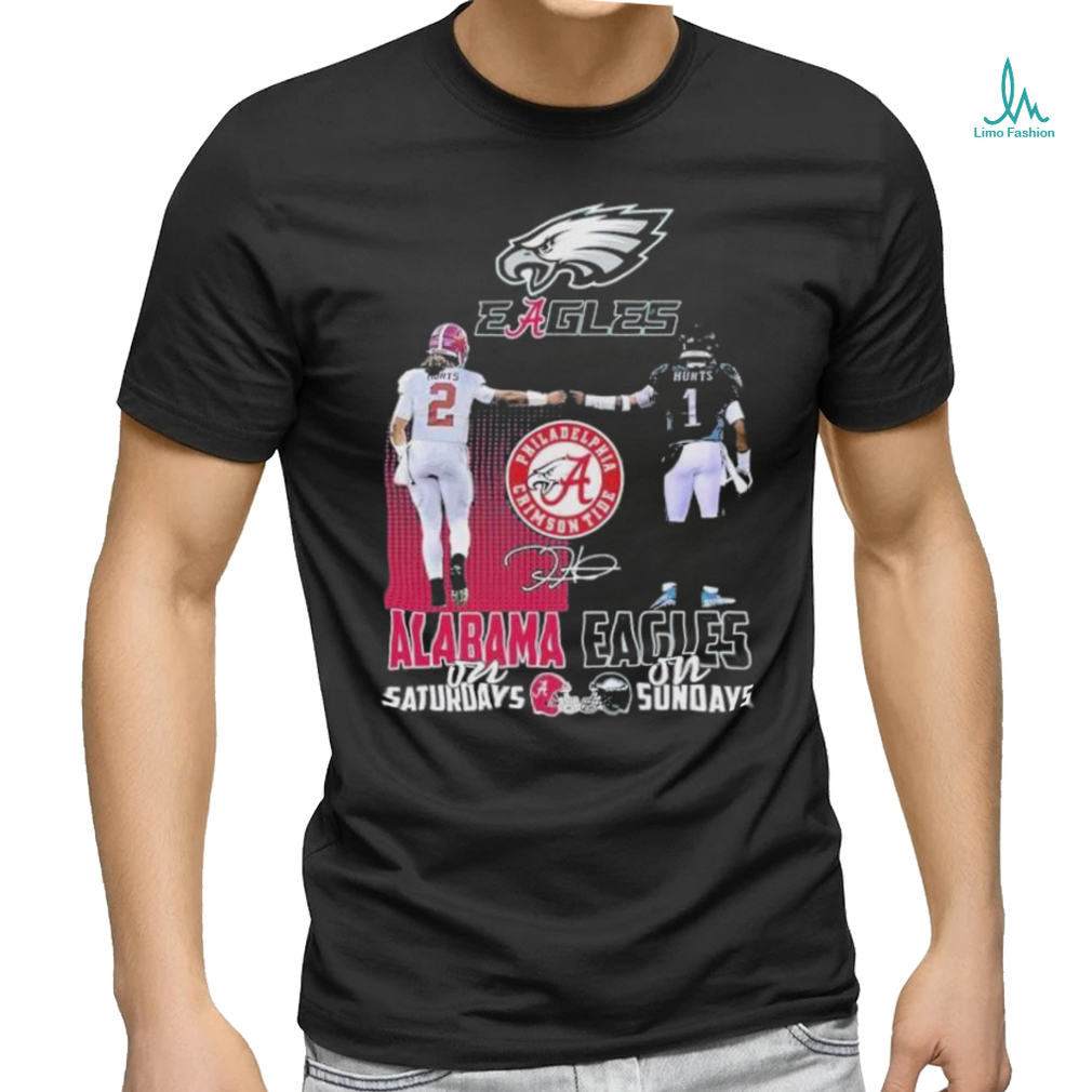 Alabama Crimson Tide On Saturdays Philadelphia Eagles On Sundays Signature Shirt Alabama Crimson Tide On Saturdays Philadelphia Eagles On Sundays Signature Shirt
