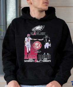 Alabama Crimson Tide On Saturdays Philadelphia Eagles On Sundays Signature Shirt, hoodie, sweater, long sleeve and tank top Alabama Crimson Tide On Saturdays Philadelphia Eagles On Sundays Signature Shirt