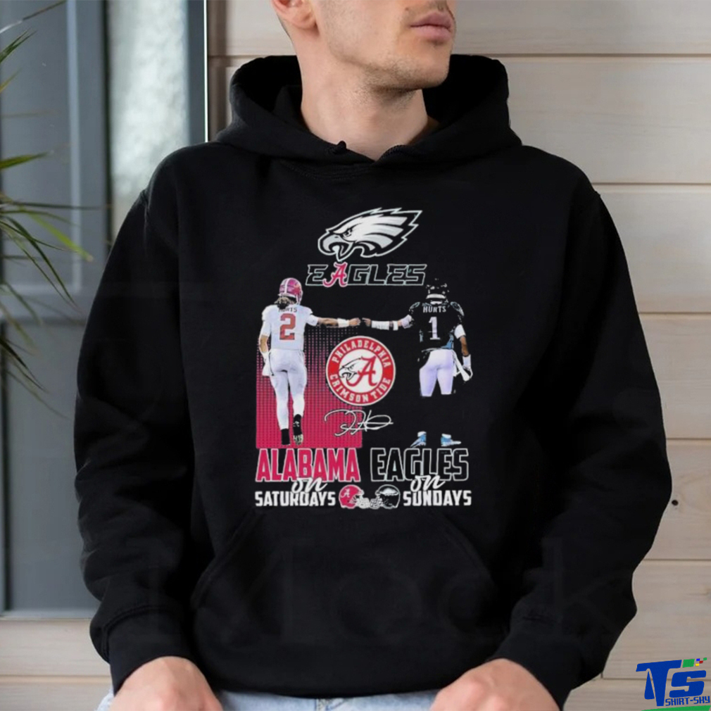Alabama Crimson Tide On Saturdays Philadelphia Eagles On Sundays Signature Shirt Alabama Crimson Tide On Saturdays Philadelphia Eagles On Sundays Signature Shirt