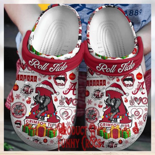 Alabama Crimson Tide Roll Tide Christmas Crocs