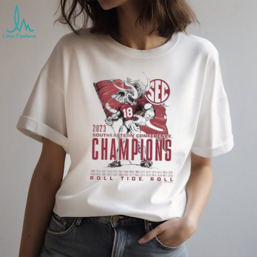 Alabama Crimson Tide SEC Football Conference Champions Mascot Flag 2023 T Shirt