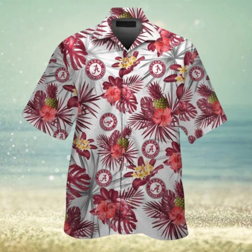 Alabama Crimson Tide Short Sleeve Shirt Design Hawaiian Tropical Elegance