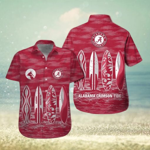 Alabama Crimson Tide Short Sleeve Tropical Hawaiian Shirt