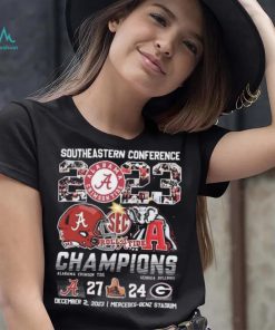 Alabama Crimson Tide Southeastern Conference 2023 Roll Tide Champions Bama 27 24 Georgia Shirt