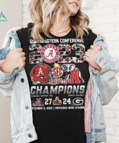 Alabama Crimson Tide Southeastern Conference 2023 Roll Tide Champions Bama 27 24 Georgia Shirt