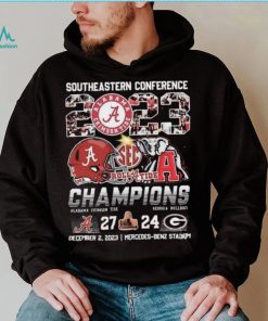 Alabama Crimson Tide Southeastern Conference 2023 Roll Tide Champions Bama 27 24 Georgia Shirt