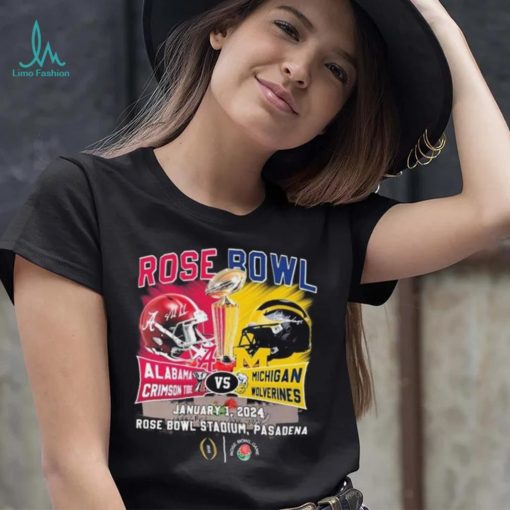 Alabama Crimson Tide Vs Michigan Wolverines Head To Head Rose Bowl January 1, 2024 T Shirt