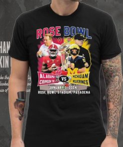 Alabama Crimson Tide Vs Michigan Wolverines Rose Bowl Game Match up January 1, 2024 Tee Shirt