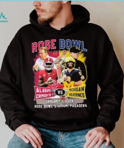 Alabama Crimson Tide Vs Michigan Wolverines Rose Bowl Game Match up January 1, 2024 Tee Shirt