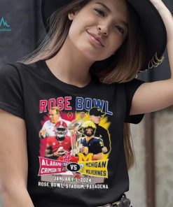 Alabama Crimson Tide Vs Michigan Wolverines Rose Bowl Game Match up January 1, 2024 Tee Shirt