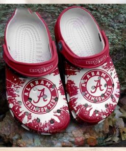 Alabama Crimson Tide White Red Ncaa Crocs