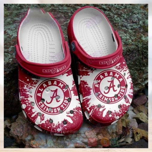 Alabama Crimson Tide White Red Ncaa Crocs