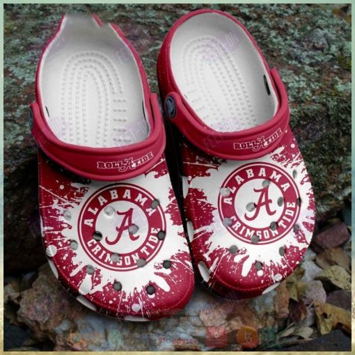 Alabama Crimson Tide White Red Ncaa Crocs