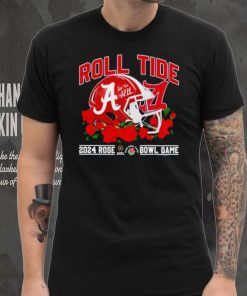 Alabama Crimson Tide helmet Roll TIde 2024 Rose Bowl Game shirt