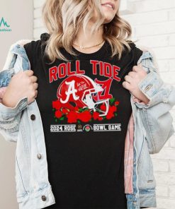 Alabama Crimson Tide helmet Roll TIde 2024 Rose Bowl Game shirt