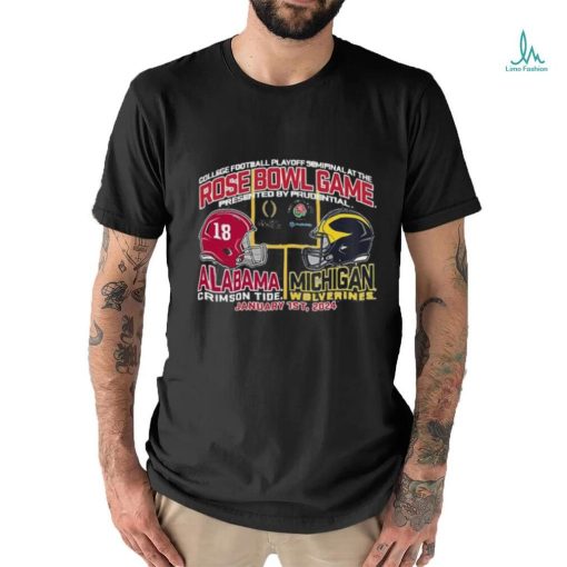 Alabama Vs Michigan 2024 Rose Bowl Game Head To Head Shirt