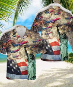 Alaska Airlines More to Love Airbus A321 Neo 4th Of July Hawaiian Shirt