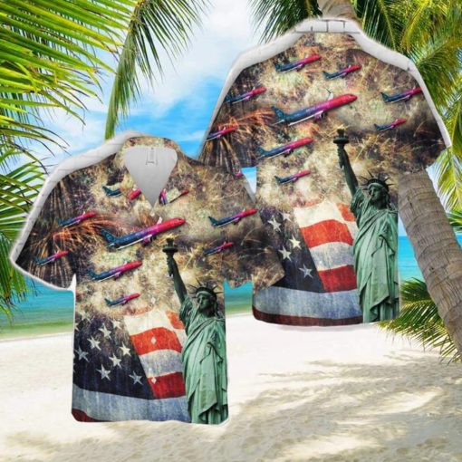 Alaska Airlines More to Love Airbus A321 Neo 4th Of July Hawaiian Shirt