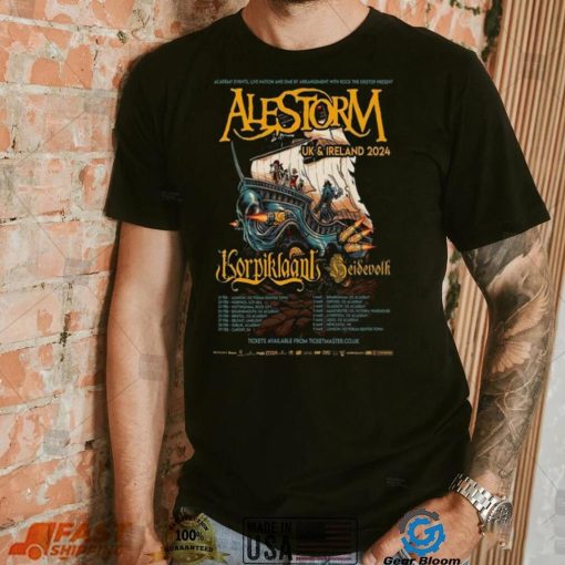 Alestorm UK & Ireland 2024 Poster shirt