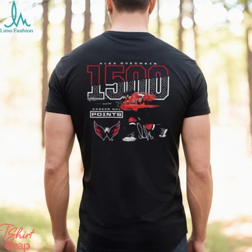 Alexander Ovechkin 1500 Career NHL points Washington Capitals signature Shirt