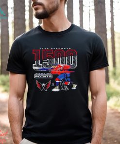 Alexander Ovechkin Washington Capitals 1500 career points signature shirt