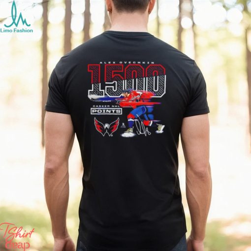 Alexander Ovechkin Washington Capitals 1500 career points signature shirt
