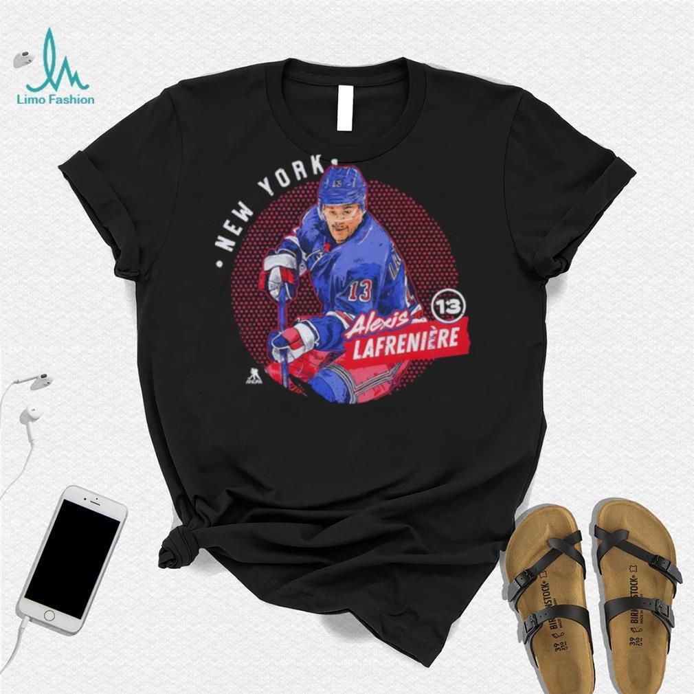 Alexis Lafreniere New York R Dots WHT Hockey Shirt Alexis Lafreniere New York R Dots WHT Hockey Shirt