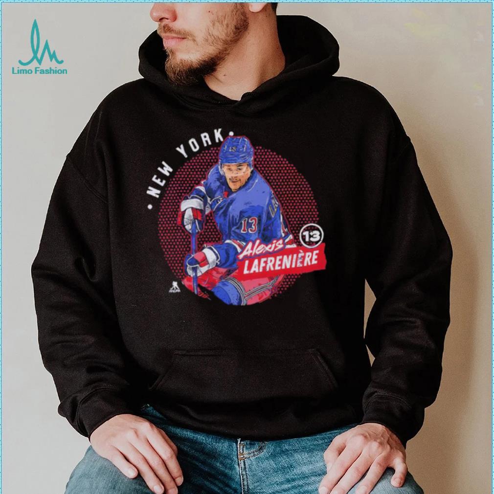 Alexis Lafreniere New York R Dots WHT Hockey Shirt Alexis Lafreniere New York R Dots WHT Hockey Shirt