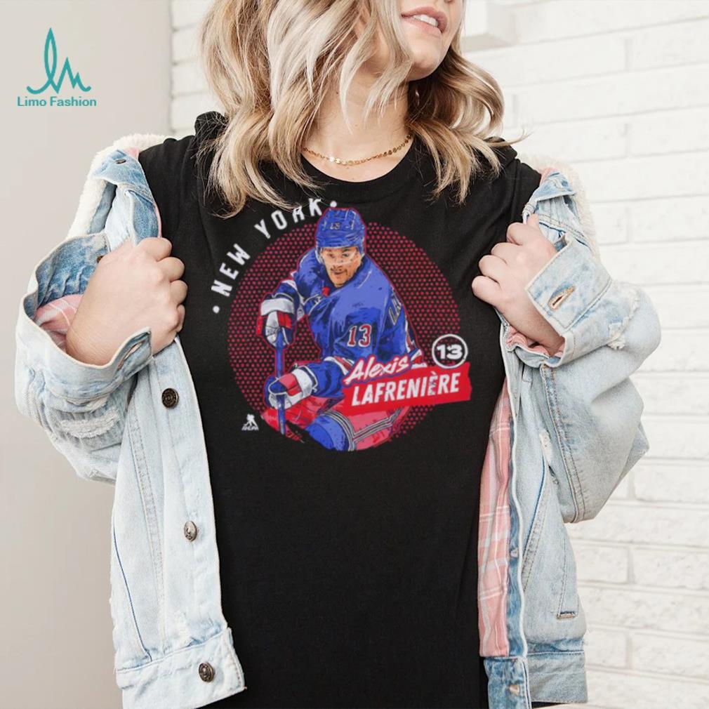 Alexis Lafreniere New York R Dots WHT Hockey Shirt Alexis Lafreniere New York R Dots WHT Hockey Shirt