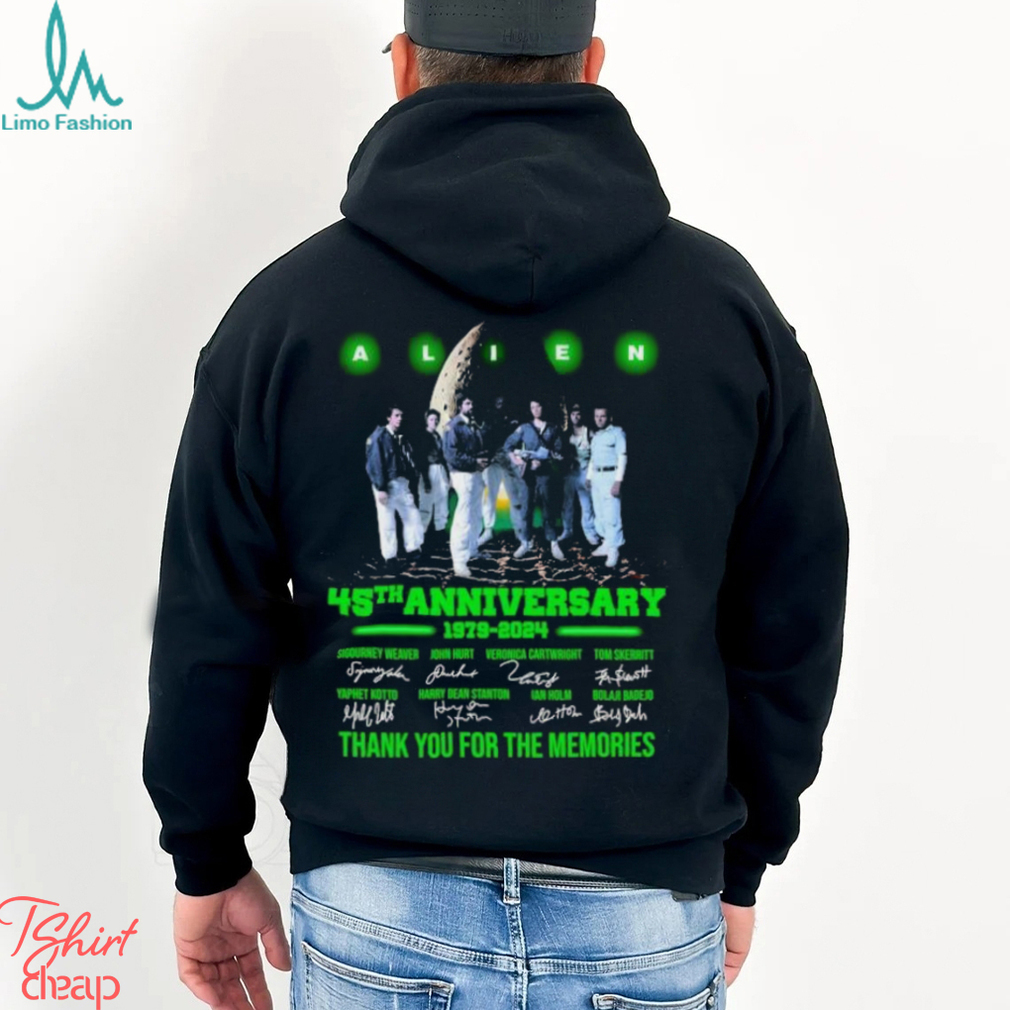Alien 45th anniversary 1979 2024 characters thank You for the memories Shirt Alien 45th anniversary 1979 2024 characters thank You for the memories Shirt