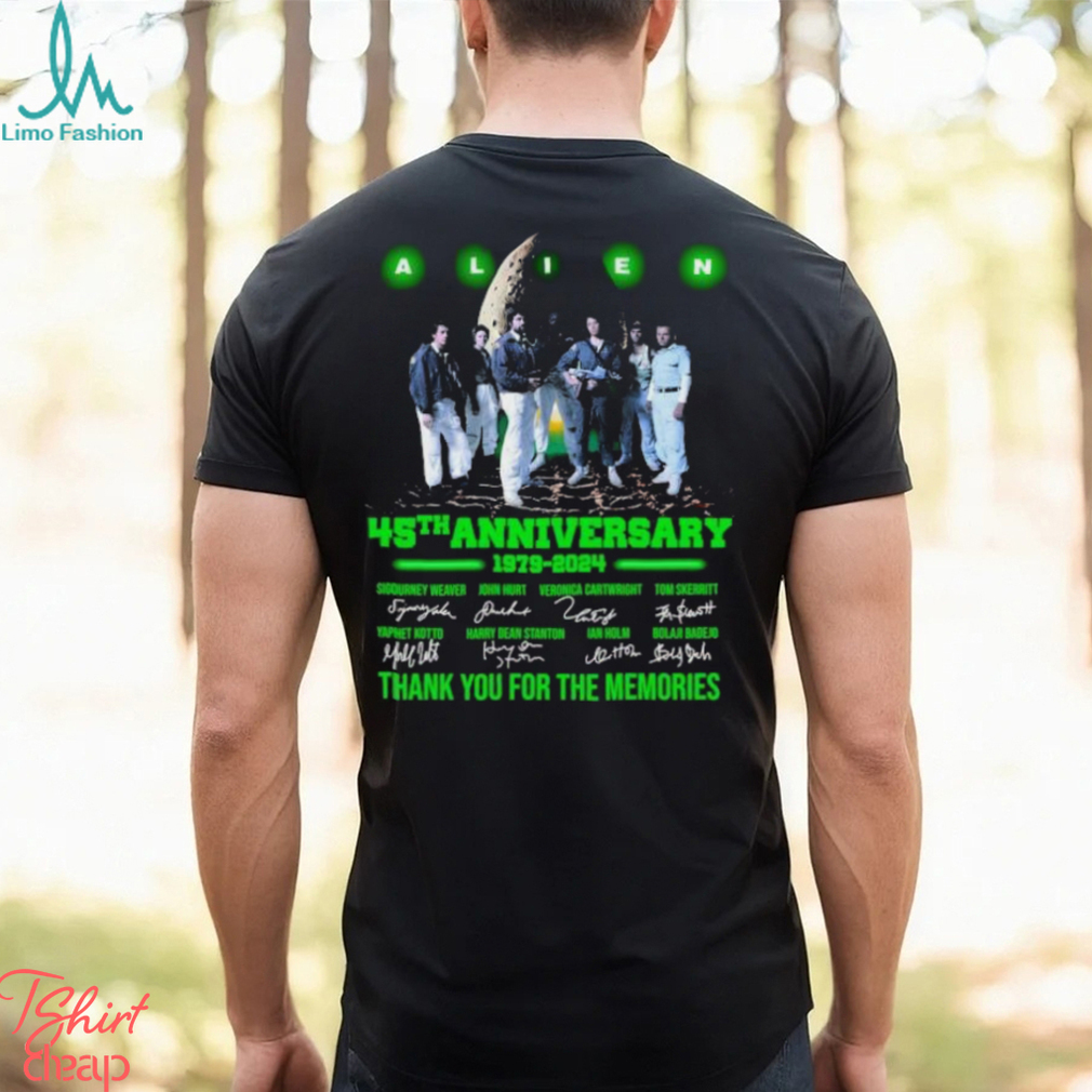 Alien 45th anniversary 1979 2024 characters thank You for the memories Shirt Alien 45th anniversary 1979 2024 characters thank You for the memories Shirt