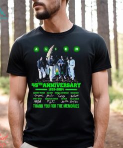 Alien 45th anniversary 1979 2024 characters thank You for the memories Shirt, hoodie, sweater, long sleeve and tank top Alien 45th anniversary 1979 2024 characters thank You for the memories Shirt