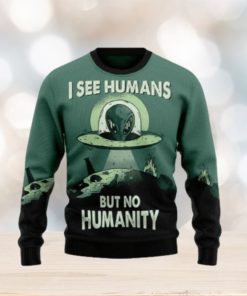 Alien No Humanity Ugly Christmas Sweater