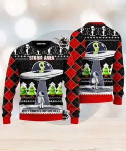 Alien Stop Area Ugly Christmas Sweater For Men & Women