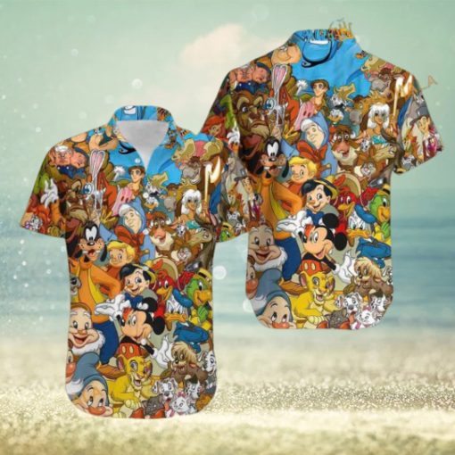 All Characters Disney Hawaiian Shirt, Gifts for Disney Enthusiasts