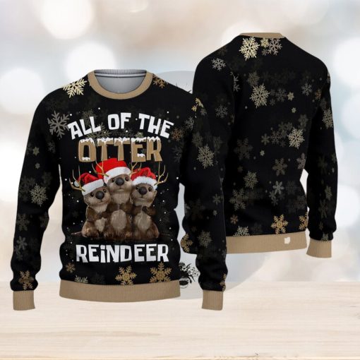 All Of The Otter Reindeer Ugly Christmas Sweater Gift for men Women Otter Gift For Fan