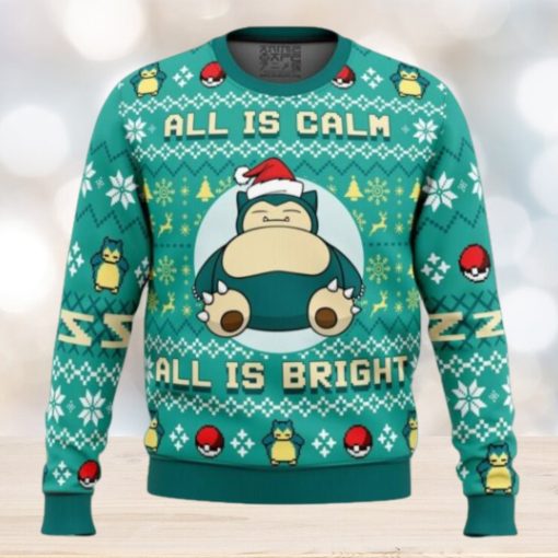 All is Calm All is Bright Snorlax Christmas Sweater