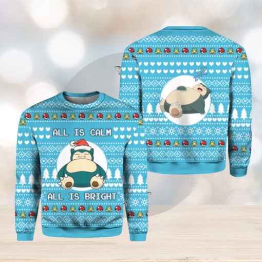 All is calm all bright snorlax Christmas sweater