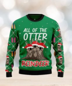 All of the otter reindeer Christmas sweater