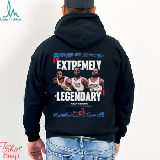 Allen I Verson Extreme Legendary Philadelphia 76ers On 2ks Impact On Hoops Culture T Shirt