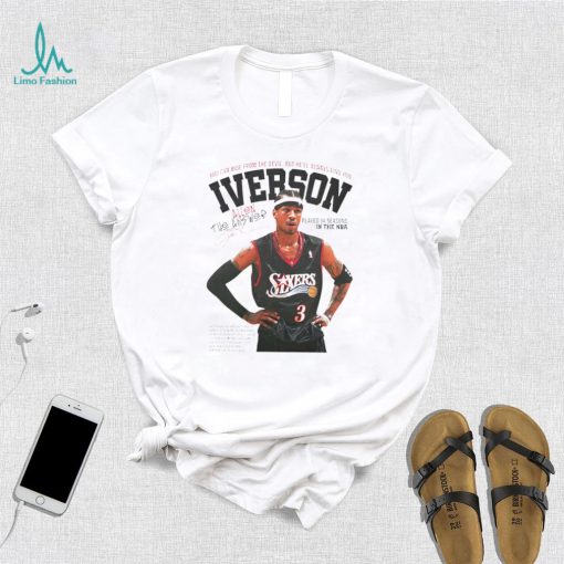 Allen Iverson Philadelphia 76ers basketball you can hide from the devil but he’ll always find you signature information retro shirt