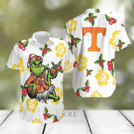 Aloha Grinch Relax Christmas NCAA Tennessee Volunteers 3D Hawaiian Shirt For Men And Women