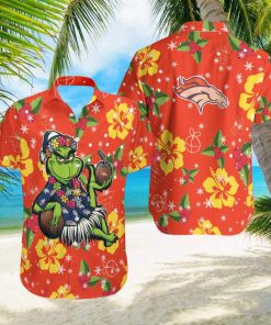 Aloha Grinch Relax Christmas NFL Denver Broncos Hawaiian Shirt Gift For Fans