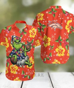 Aloha Grinch Relax Christmas NFL Denver Broncos Hawaiian Shirt Gift For Fans