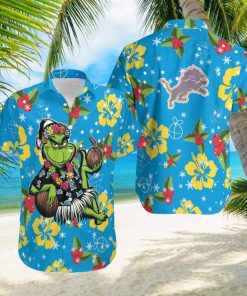 Aloha Grinch Relax Christmas NFL Detroit Lions Hawaiian Shirt Gift Beach