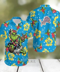 Aloha Grinch Relax Christmas NFL Detroit Lions Hawaiian Shirt Gift Beach