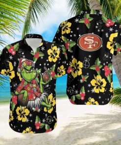 Aloha Grinch Relax Christmas NFL San Francisco 49ers Hawaiian Shirt AOP For Men And Women